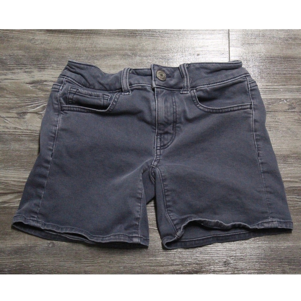 American Eagle Super Stretch Dark Gray Denim Shorts Womens Size 00 Slim Fit